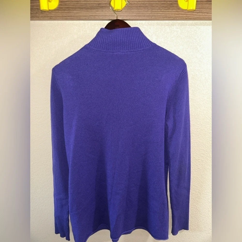Fair condition Tory Burch Cotton Cashmere Blend Zip up cardigan sweater medium